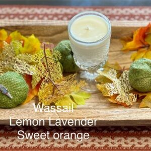 Vintage glass candles - hand-poured with soy wax (5 oz)